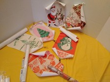 Christmas Wall Art Vintage Style Retro Santa Reindeer Vinyl Posters Wall Hanging