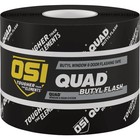 OSI QUAD 9 In. x 75 Ft. Butyl Flash Self-Adhering Flexible Flashing Tape, Black