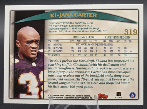 Fleer Upper Deck Topps Prizm Ki-Jana Carter 7 Card Lot Rookie RC Insert - Picture 12 of 16