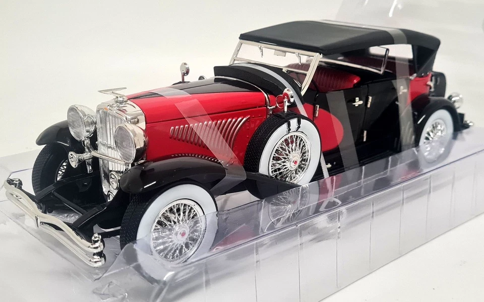 Bradford 1/18 Duesenberg Model J 1934 Red Black Diecast Scale Model Car - Image 3 of 4