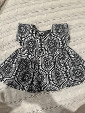 Kate Quinn NWOT 3-6 Months Black And White Dress Swing Pockets Africa Baby
