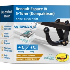 Anhängerkupplung AutoHak für Renault Espace IV JK 02-14 starr ABE 13pol E-Satz