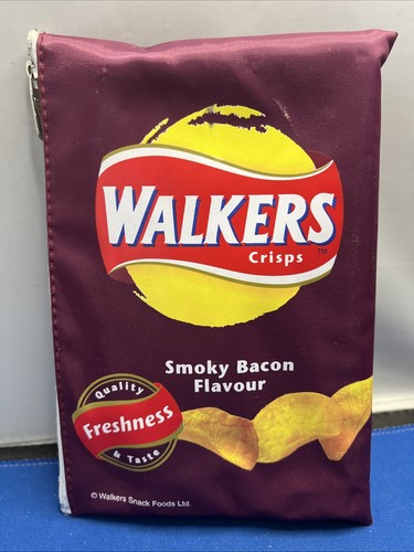 Vintage Walkers Smoky Bacon Flavour Crisp Packet Pencil Case - Helix - BNWT - Picture 2 of 7