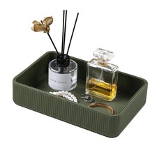 PU Leather Valet Tray Organizer, Modern Nightstand Organizer Bedside Desktop ...