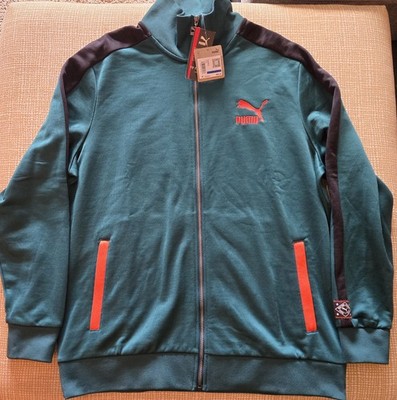 Puma Track Jacket Men's XL T7 Full Zip Malachite Green Streetwear NYC 