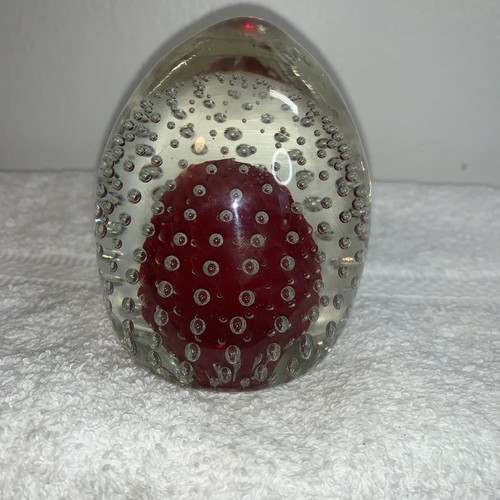 Kobalt & Klar Studio Kunst Glas-kontrollierte Blasen/Murano Stil-4" Briefbeschwerer - Bild 8 von 10