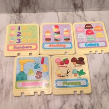 Leapfrog Scoop And Learn Ice Cream Cart Replacement Parts 2 Sided Cards Lot of 5