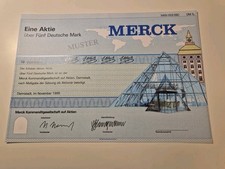 Musteraktie Merck KGaA - keine Farbkopie