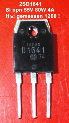 2SD1641 2SD1415/2SD1415A 55V 4A 80W TO-3P NPN SANYO High Power Switch  geprüft