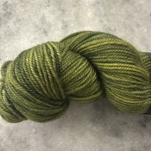Julie Asselin Yarn Skein Leizu Dk 90% SW Merin 10% Silk Shetland Green 115g - Picture 6 of 6