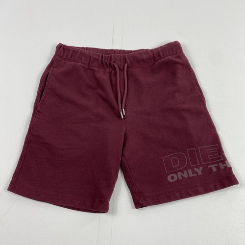 Diesel Loungewear Shorts Herren Large rot Kordelzug Lounge ONLY THE BRAVE Print