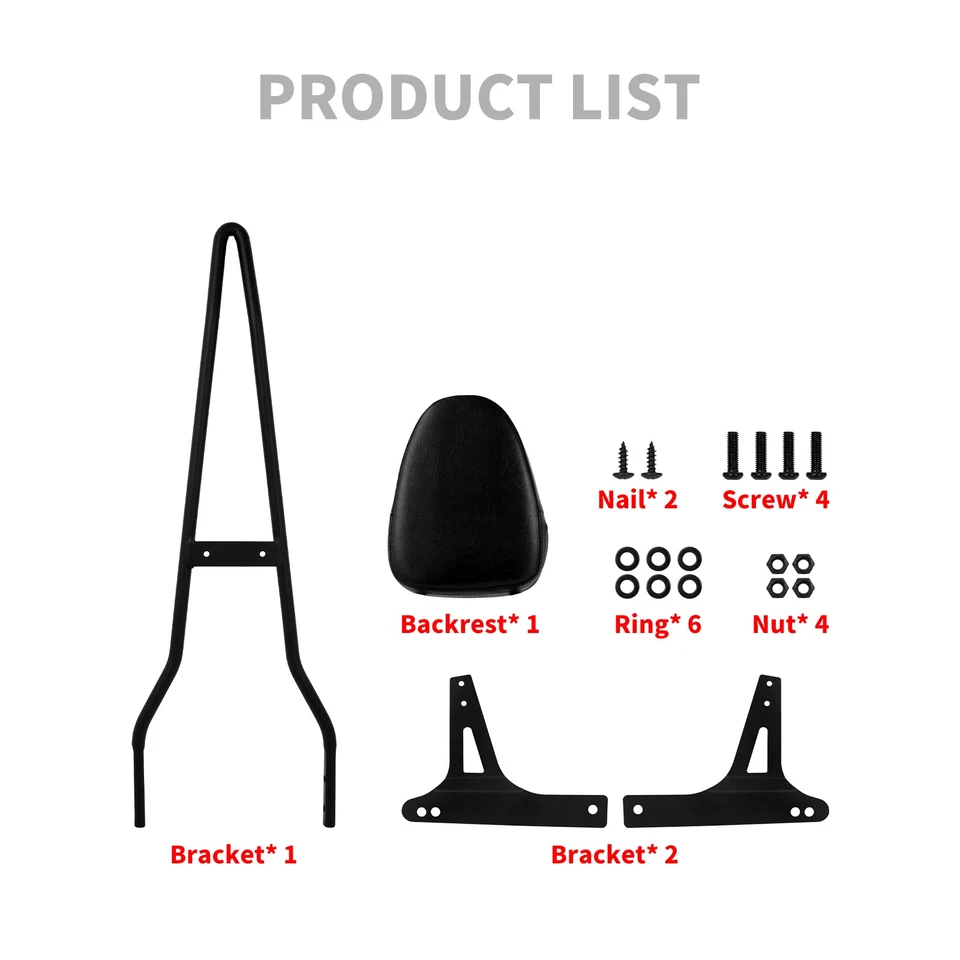 Passagier Rückenlehne Sissy Bar Für Harley Dyna Super Glide Switchback 2006-2017 - Bild 2 von 4