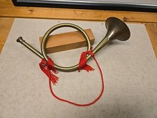 VTG Solid Brass French Horn Fox Hound Hunting Bugle Wall Christmas Decor Holiday