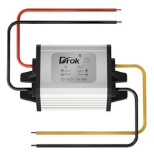 12V to 5V Waterproof DC to DC Buck Converter 3A 15W Power Supply Adapter
