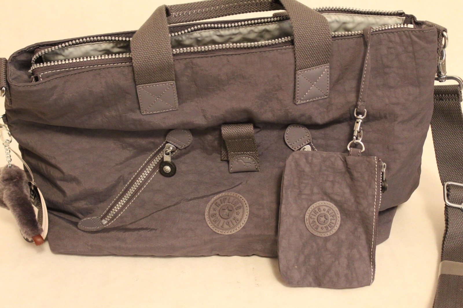 Kipling Large Dark Grey Duffel | eBay