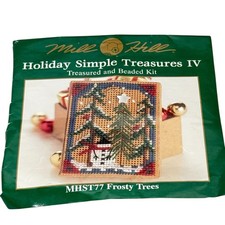 Frosty Trees MHST77 Mill Hill Holiday Simple Treasures IV Cross Stitch Kit Box