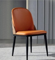 Oranger Stuhl Esszimmer MöBel Designer Einsitzer Holz Textil StüHle