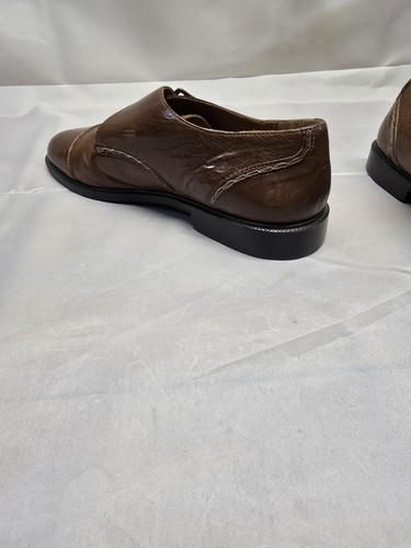 Adolfo handgefertigte italienische braune Herren Leder Mönch Riemen Schuhe 8 1/2 - Bild 11 von 19