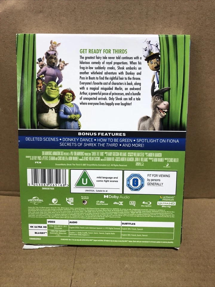 Shrek the Third [Limited Edition Steelbook] [4K Ultra HD] [2007] [Blu-ray] - Image 2 of 4