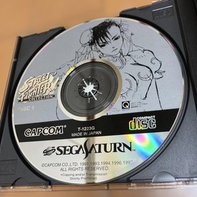 Sega Saturn Street Fighter Collection with Obi & Postcard, Tested, Used