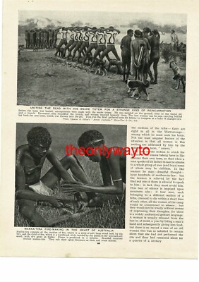 Indigenous Native Rituals (4), Australien, Buchillustration (Druck), um 1930