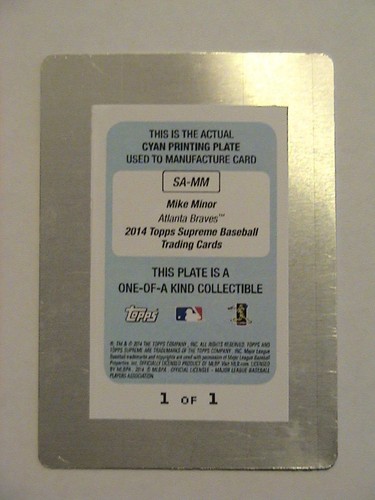 2014 Topps Supreme Mike Minor Cincinnati Reds Vanderbilt Braves Auto 1/1 - Picture 2 of 2