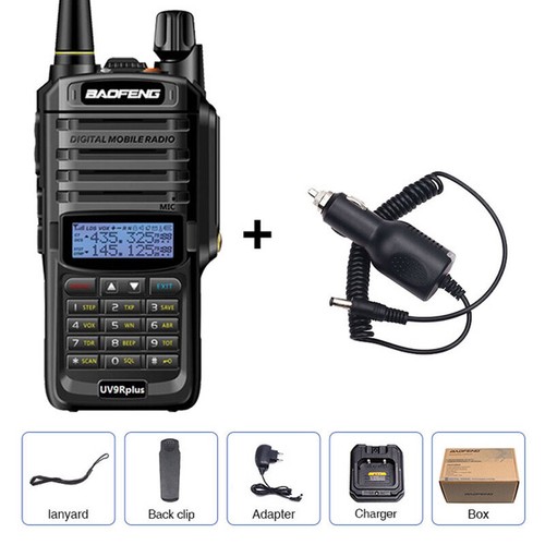 BAOFENG UV-9R PLUS UHF/VHF IP67 WODOODPORNE WALKIE TALKIE DWUZAKRESOWE RADIO DWUKIERUNKOWE - Zdjęcie 6 z 19