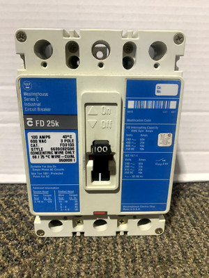 NEW TAKEOUT CUTLER-HAMMER FD3100 (3P-100A-25K) *SHIPS SAME DAY UPS