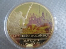 MEDAILLE BATAILLE DES DARDANELLES 1914 1918 DS ETUI PLASTIQUE