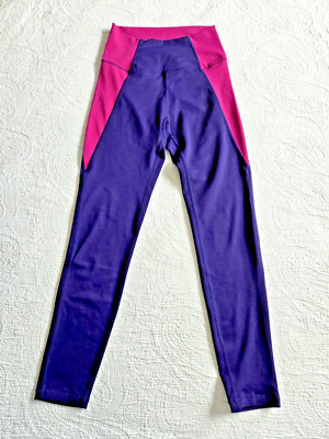 Wilo - The Label - Size S - Purple/Pink Color Block Leggings LKNEW