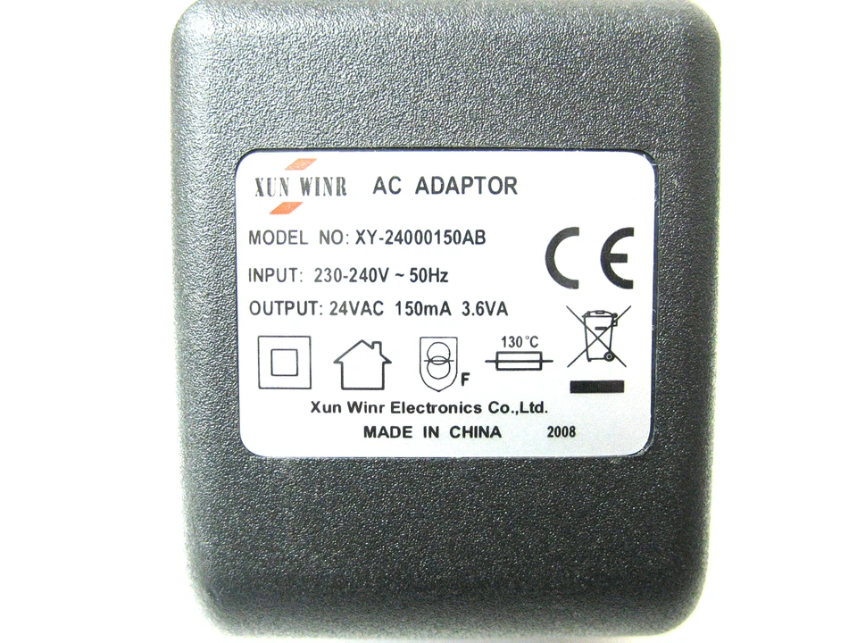 0.15 AMP 24 VOLT 3.6 WATT AC/AC POWER ADAPTOR/SUPPLY/CHARGER/TRANSFORMER SOCKET - Image 2 of 2