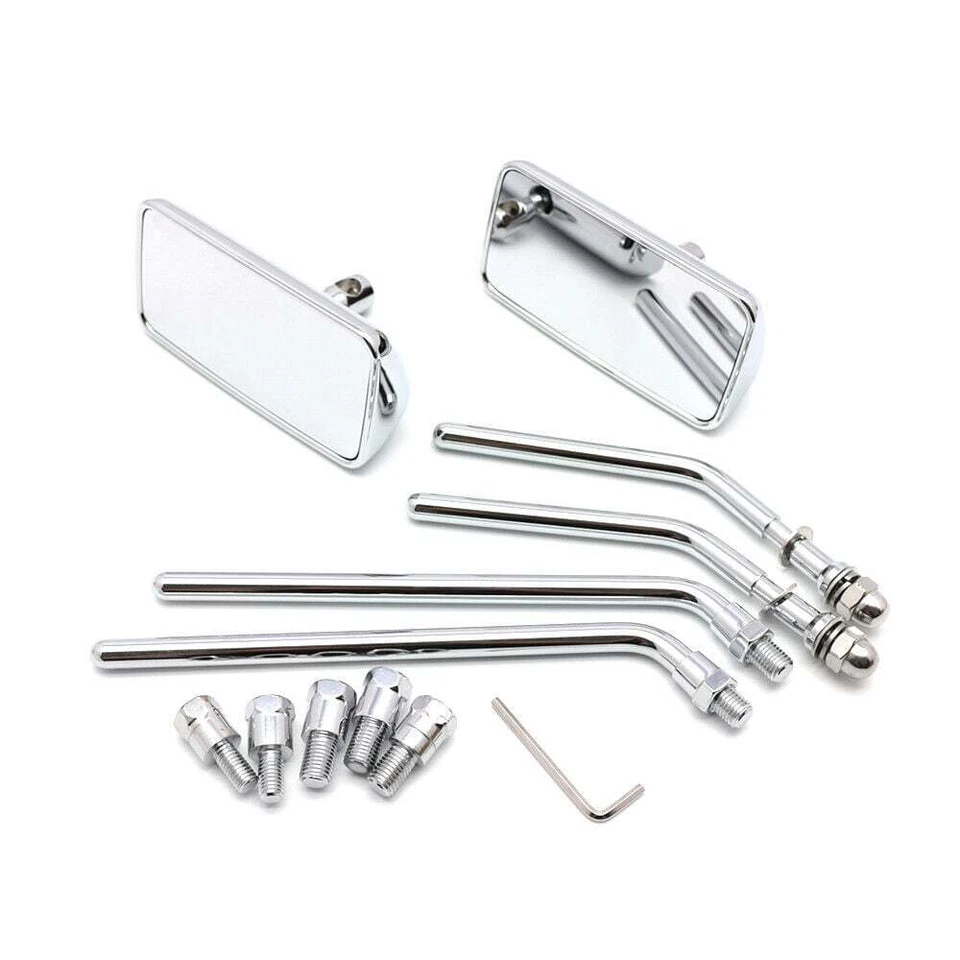 Espejos retrovisores rectangulares para Honda Shadow ACE Spirit Phantom 750 VT750 1100 EE. UU. Foto 4 de 4