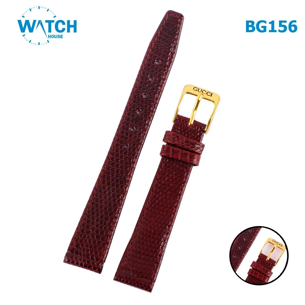 Bande originale en cuir rouge Gucci 4200 L 15 mm, avec boucle Gucci authentique 12 mm.