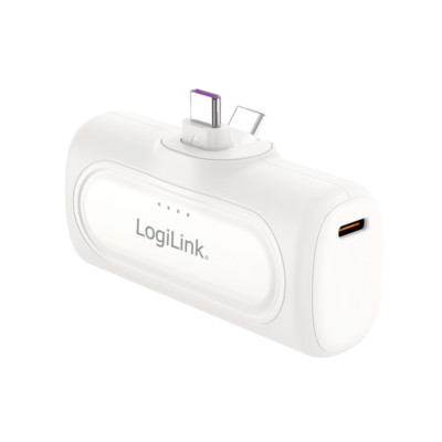 5000mAh Powerbank USB-C Schnelllader 20W Smartphone PD Laden Power Bank Weiß