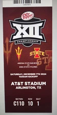 2024 Big 12 Championship 12/7 Replica Ticket Stub - ARIZONA STATE vs IOWA STATE
