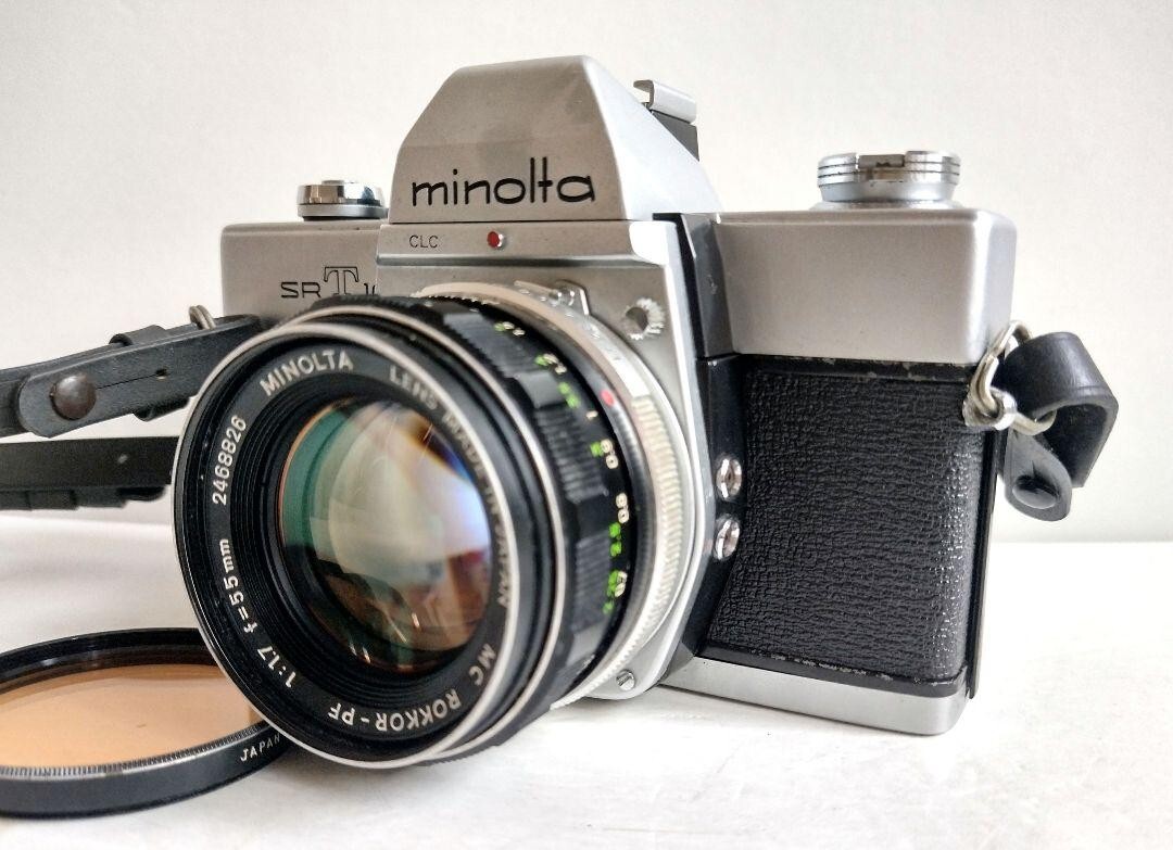 173 Minolta SRT101 35mm Film Camera MC ROKKOR-PF 55mm f/1.7 Lens