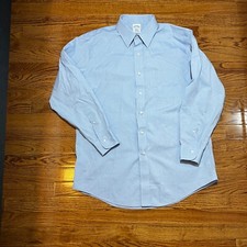 Brooks Brothers Shirt Mens 16 2/3 Blue Regent Preppy Classiccore Formal