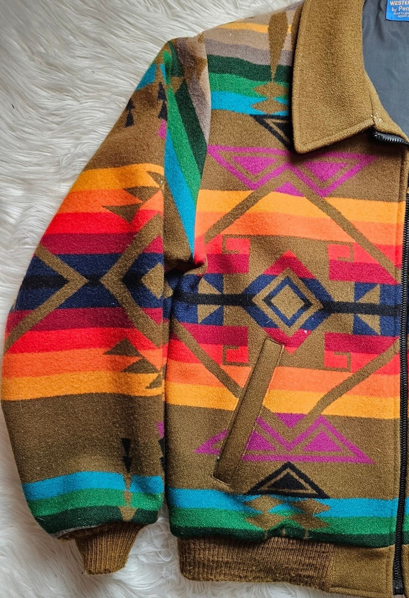 70s Vintage Pendleton High Grade Western Wear Jacket Large Aztec