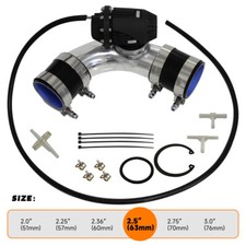 2.5'' 63mm 90 degree Flange Pipe+ SQV Blow Off Valve BOV IV 4+Silicon Hose BK 