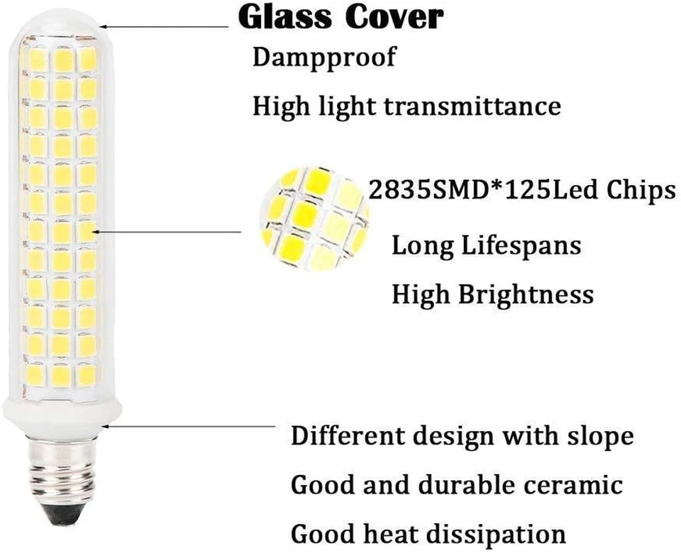 E11 LED Bulb, 100W E11 Halogen Bulb Replacement, 9W 1100Lm Patented Product, AC1 - Image 3 of 4