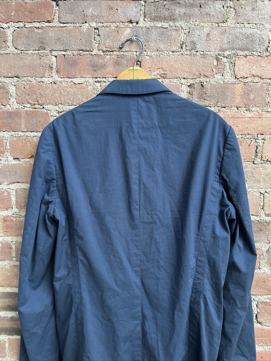 Dries Van Noten Men's Unstructured Jacket, Sz 50, Navy Blue Cotton