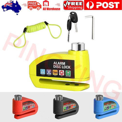 Motorcycle Alarm Disc Lock Motor Bike Brake Security Electric Rotor ...