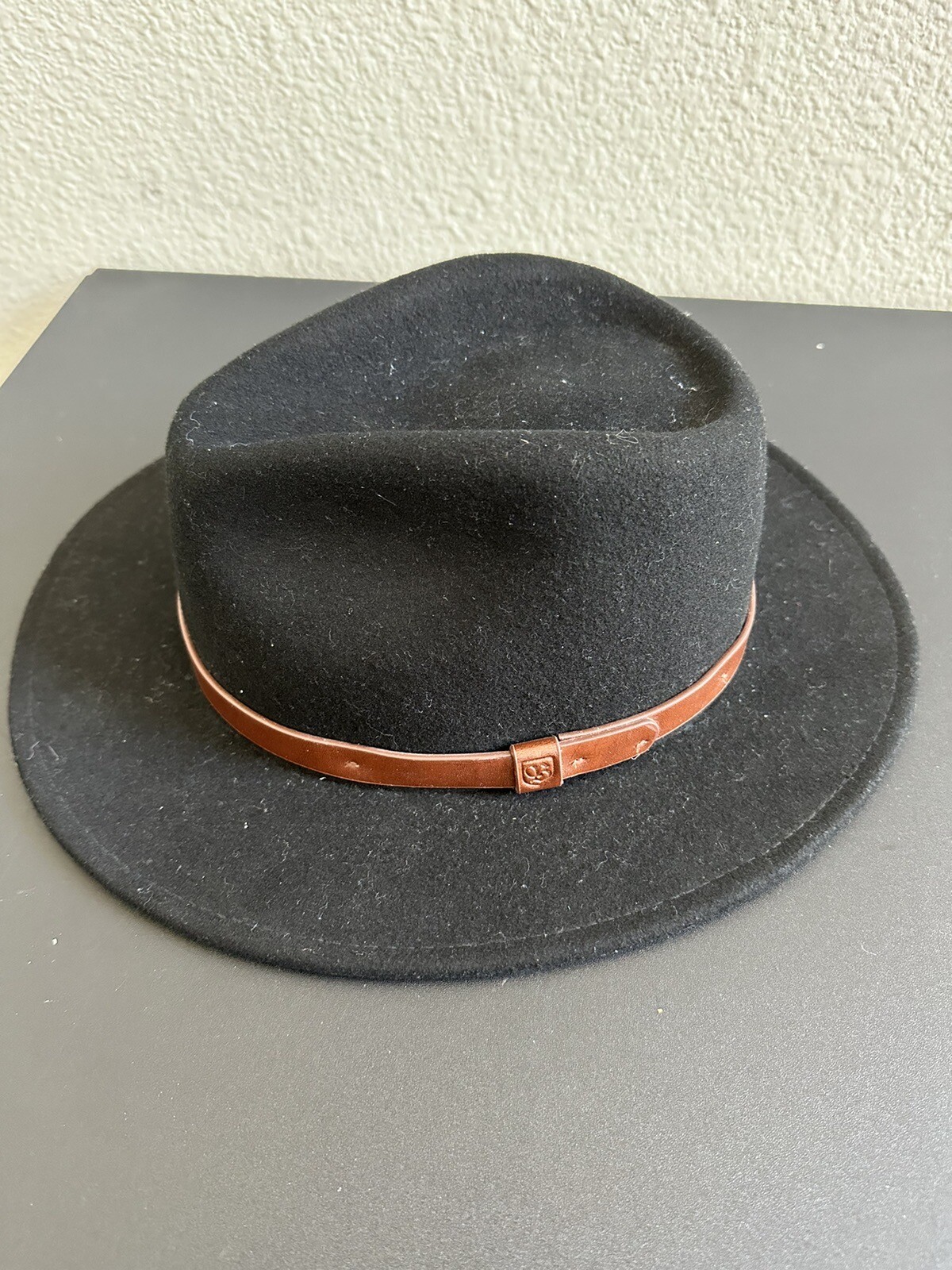 Brixton Mfg Co Messer Fedora Hat Wide Brim Wool Felt … Gem
