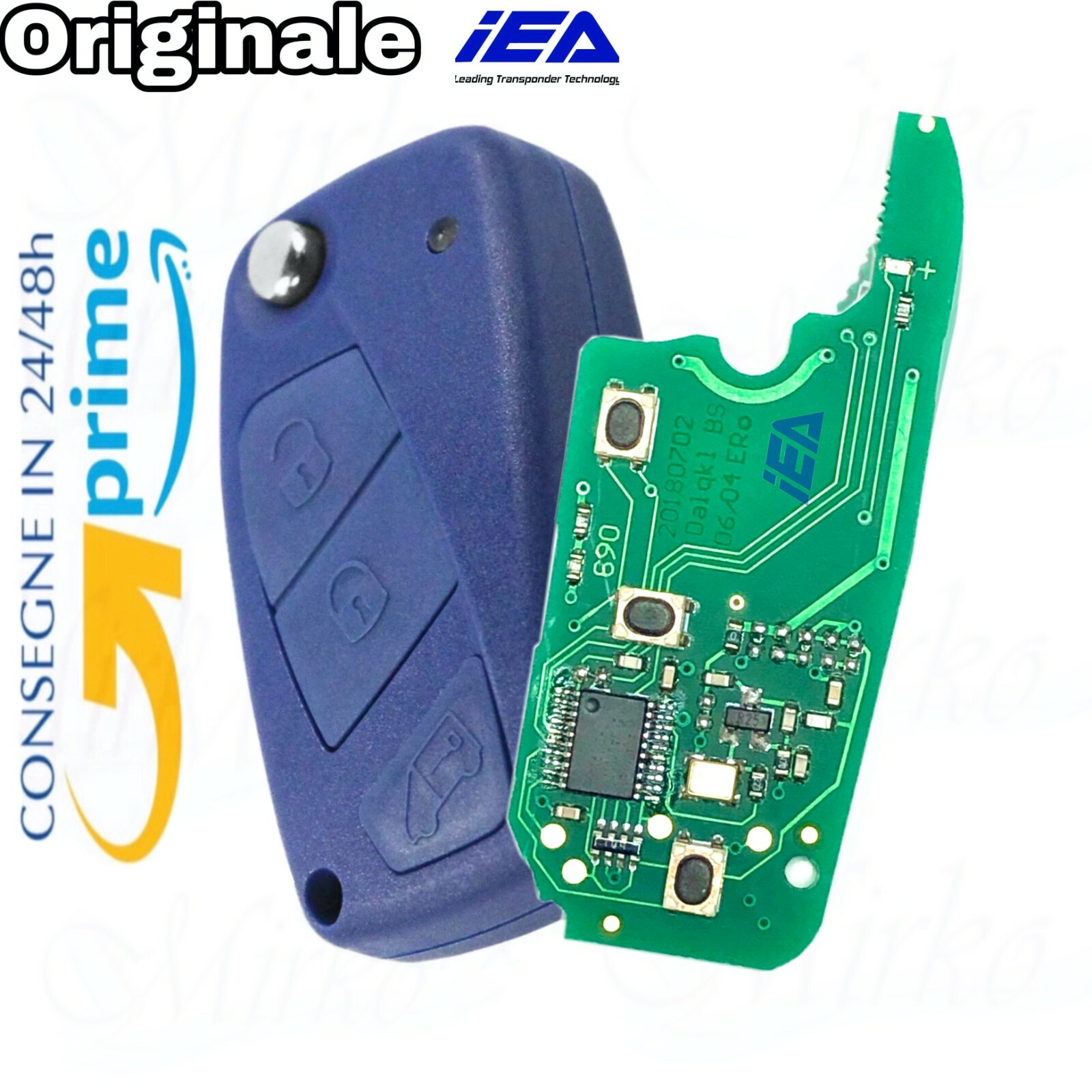 Chiave Originale IEA Complet Elettronica Chip PER FIAT PANDA 169 PCF7941 2008