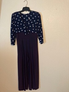 Petite Sophisticate Women's Cropped Pants Jumpsuit - Early 90's - Size 2 Petite