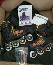 NEW PAPAISON Youth-Small Adjustable Inline Roller Blade Skates Wheels 4 sizes