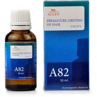 Allen A82 Premature Greying Of Hair Drops (30ml) 100% Homeopathic Drop