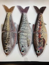 TYG Silencer Shad Glide bait swimbait custom 7 inch Lot of 3 Glide baits NEW KGB