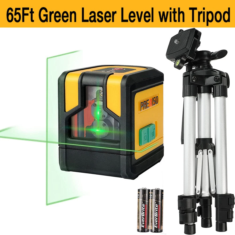 PREXISO 100Ft Self-Leveling Laser Level with Dual Cross Lines and Tripod