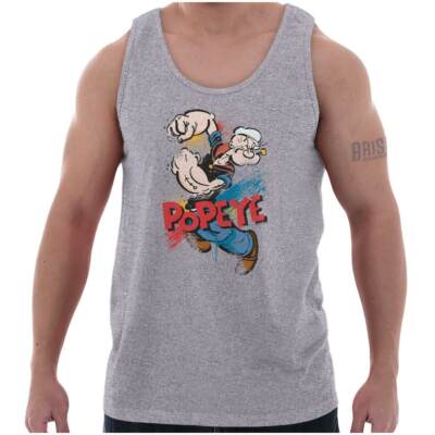 Original Cartoon Popeye Sailor Licensed Tank Top T Shirts Tees Men